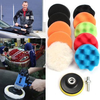 GRAK♥11Pcs 3/4/5/6/7 Inch Buffing Sponge Polishing Pad Kit Set For Car Polisher