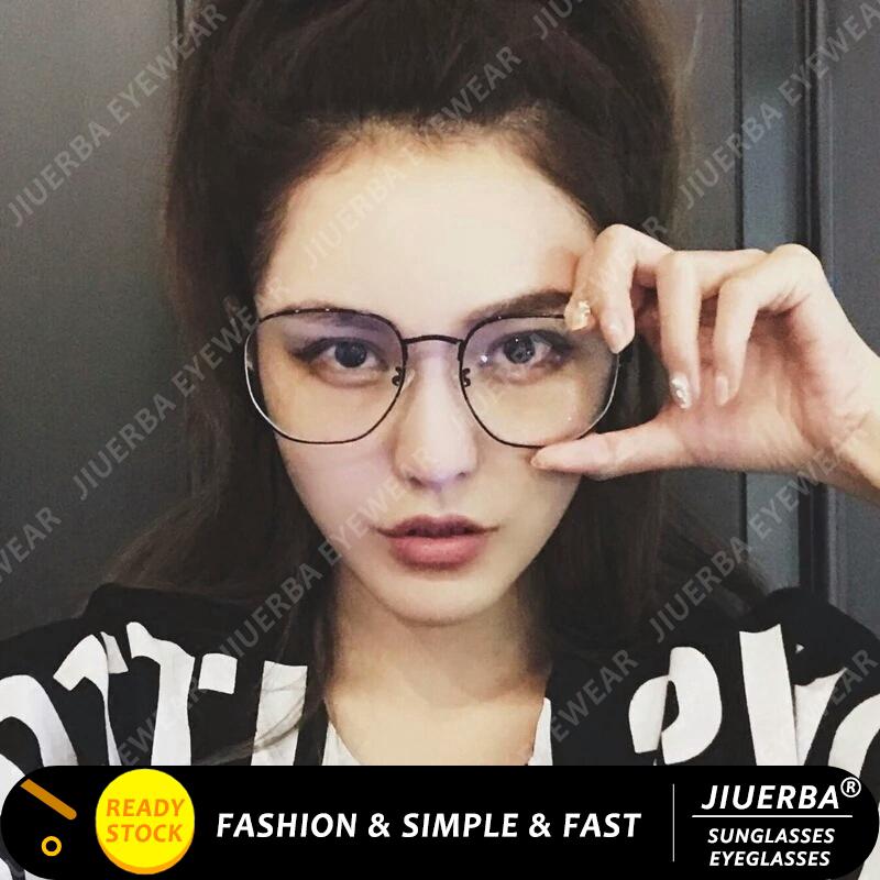 【MINUS 0°~-400° Eyeglasses】Korean Ulzzang Retro Square Metal Frame Anti Blue Eyeglasses
