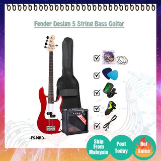F5 5 String Fender Design Bass Guitar Package/ Bass Guitar Combo