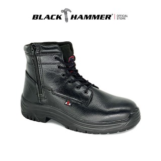 (UK11) Black Hammer Men Safety Mid Cut With Shoelace BH2332-250