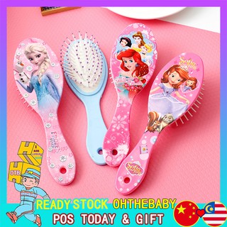 Disney Frozen Comb Girls Princess Minnie Mouse Hair Brushes Hair Care Baby Girl Care Mickey Hair Comb Disney Toys