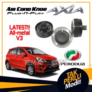 ‼️V3 Latest‼️ PERODUA AXIA AC Control Knob 3 pcs/set Aluminium Alloy Switch