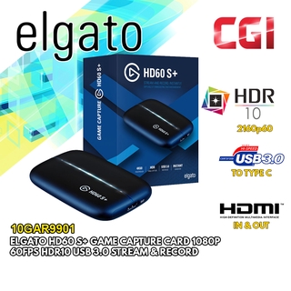Elgato HD60 S+ Game Capture Card 1080P 60FPS HDR10 USB 3.0 Stream & Record (10GAR9901)