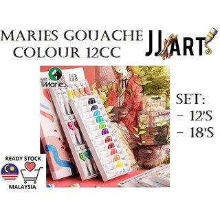Maries Gouache Colour 12cc set - 12 / 18