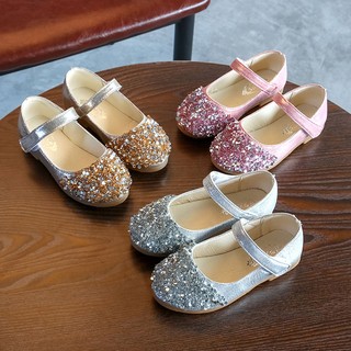 🌻zesgood🍓Kids Toddler Infant Baby Girls Crystal Leather Single Shoes Party Princess Shoes
