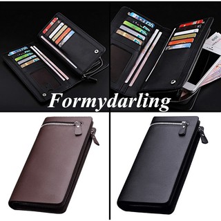 🔥Ready Stock🔥 Men Leather ID Credit Card Holder Clutch Purse Wallet