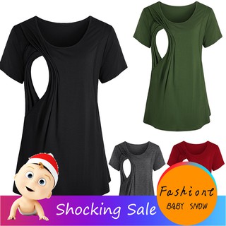 👪👪Women Maternity Nursing Breastfeeding Pregnant T-Shirt Top