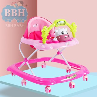 BBH 350 Baby Walker COW with Play Toys,music n Stopper