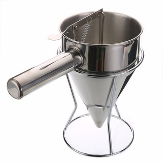 Stainless Steel Funnel Batter Dispenser with Stand