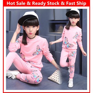 【11.11 Free Shipping】【TAYLUO】Cotton Girls Clothing Girl Long Sleeved Girl 2pcs Set Kids Girl Clothes110-160 Size (1)