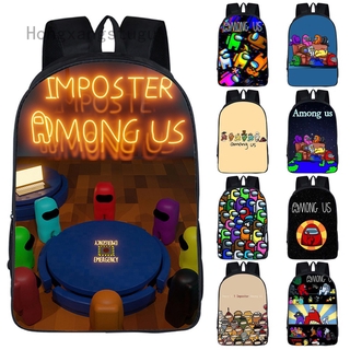 2021 Among Us 3D Printing Student Young Teenagers Schoolbag Pocket Backpack 8 Styles Gift for Kid