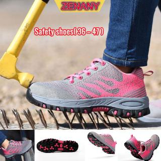ZENANY【Boom Promotion】Safety shoes, protective shoes, flying woven breathable deodorant anti-smashing anti-piercing