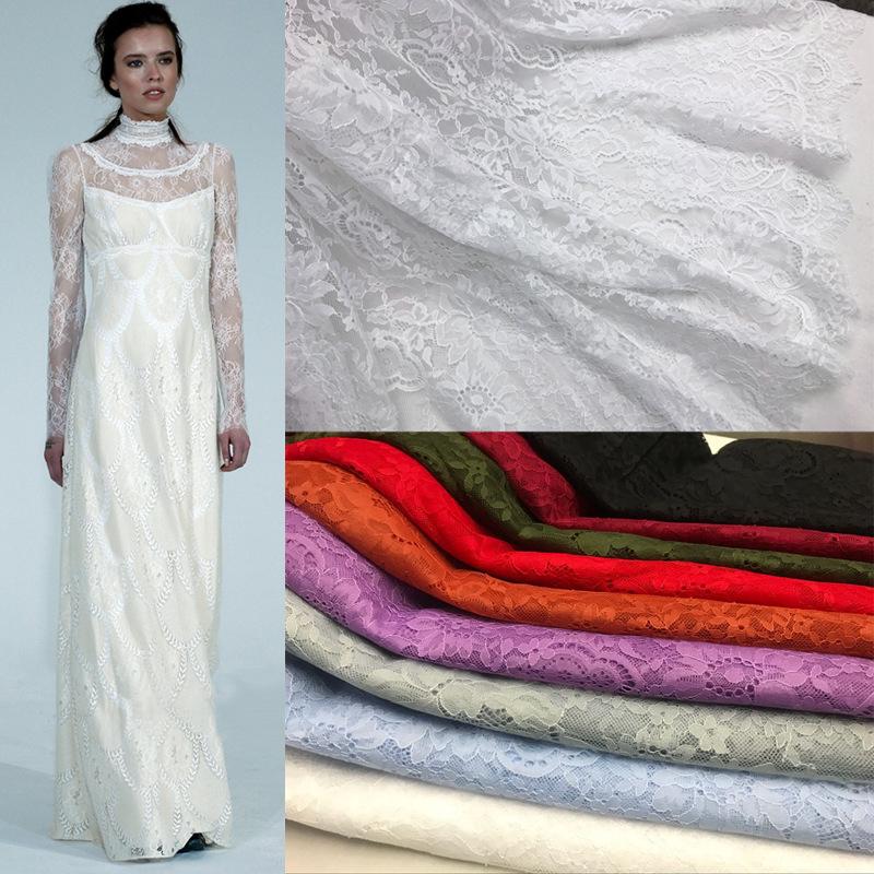 New Design Soft Eyelash French Lace Fabric Wedding Dress Lace Fabric (1)