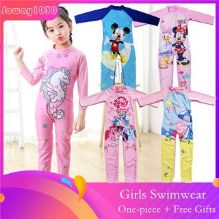 Cartoon Kids Swimwear Boy Girl Cartoon Sun Suit One-piece Swimsuit Children's Spa Swimming Bathing Suits For 3-11 Years