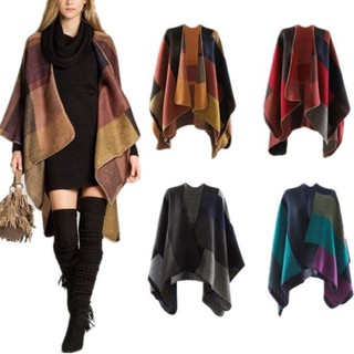 ♀HN♀Women Winter Knitted Cashmere Poncho Capes Shawl Cardigans Sweater