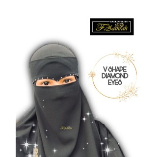 Niqab V Shape Diamond Eyes Kualiti Premium Selesa