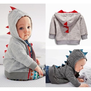 hilittlekids Cute Dinosaur Hooded Baby Boys Clothes Long sleeve Hoodie Tops