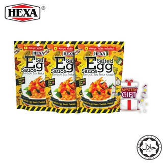 HEXA HALAL Salted Egg Sauce Powder Premix (80gm x 3) [Free Gift]