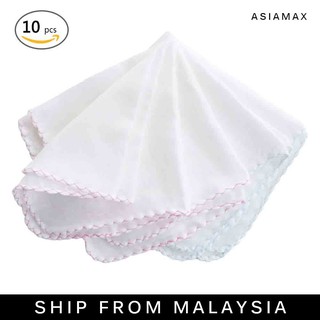 [10pcs] Baby Cotton Gauze Handkerchief Saliva Mouth Towel Sapu Tangan 婴儿手帕