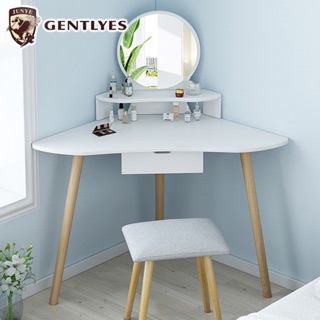 🔥Gentlyes Dressing Table Meja solek Vanity Makeup Table bedside table For Bedroom furniture workstation desk Meja ganti segitiga dengan cermin dan kerusi (1)