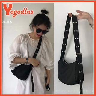 Yogodlns Women Casual Crossbody Bags Nylon Solid Color Hobos Ladies Handbag