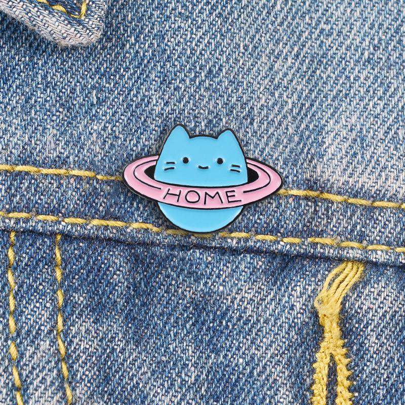 Cute Cute Pet Cat Oil Drop Brooch Accessories Home Hula Hoop Cat Badge Accessories Backpack Decoration