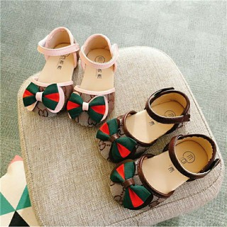 Baby Girl Shoes Version Korean Bow Cute Soft Bottom Non-Slip Princess Shoes Children's Leather Shoes Toddler Shoes