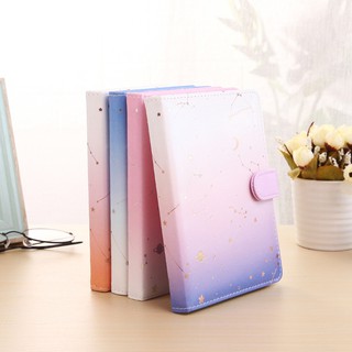 Cute Kawaii Coloring Page Notebook A6 PU Leather constellation Diary Stationery