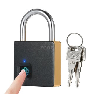 ♢Smart Fingerprint Lock USB Rechargeable 10 Sets Fingerprints IP65 Waterproof Anti-Theft Security Padlock Door Luggage C