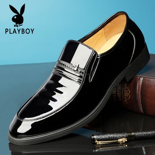 ✶⊕✵Playboy male business leather shoes men's dress heighten autumn middle-aged father work in a pedal