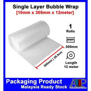 Baby Bubble Wrap - Single Layer 305mm x 12m x 1 roll