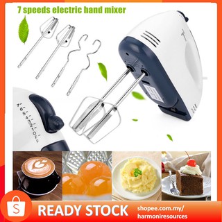 Ready Stock 7 Speed Electric Hand Mixer Whisk Egg Beater Cake Baking