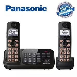 Panasonic KX-TG4741B Cordless Phone Landline Phone Telephone Expandable 2 Handsets