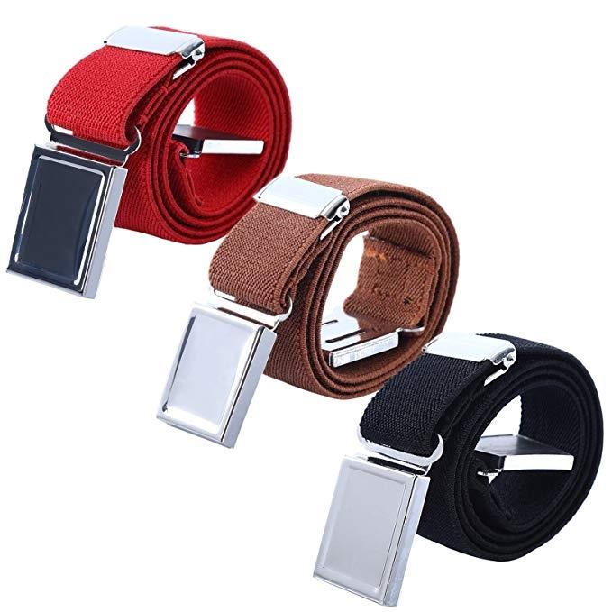 Boy Girl Kids Magnetic Buckle Belt - Adjustable Elastic Children's Belts Unisex Belt