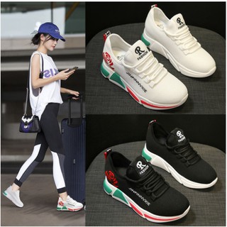 Kasut Perempuan 【 RM 17.9 】Women Sneakers Sports Shoes Versatile Breathable Platform Casual Running Shoes