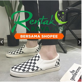 RAYA! ❤️Vans old skook❤️ low top slip on checkerboard flat shoes casual