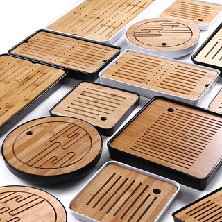 💕Tea Sets💕Home simple Kung Fu tea set tea tray set mini water storage bamboo tea tray 茶盘