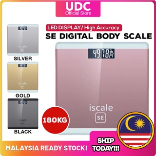 UDC 😃 Iscale SE Digital Body Scale High Accuracy Weight Scale Machine Penimbang LCD Auto On Off/ Penimbang Berat Badan