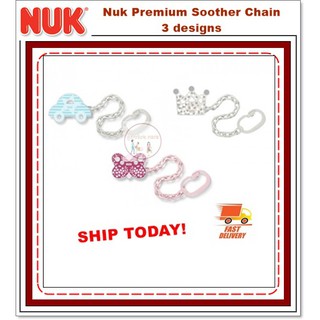 Nuk Premium Soother Chain penyangkut puting- 3 designs