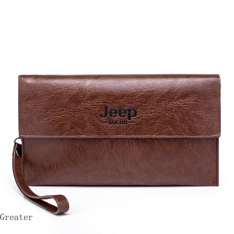 Jeep 1718 Men PU Leather Wallet Long Handbag Casual Purse Fashionable