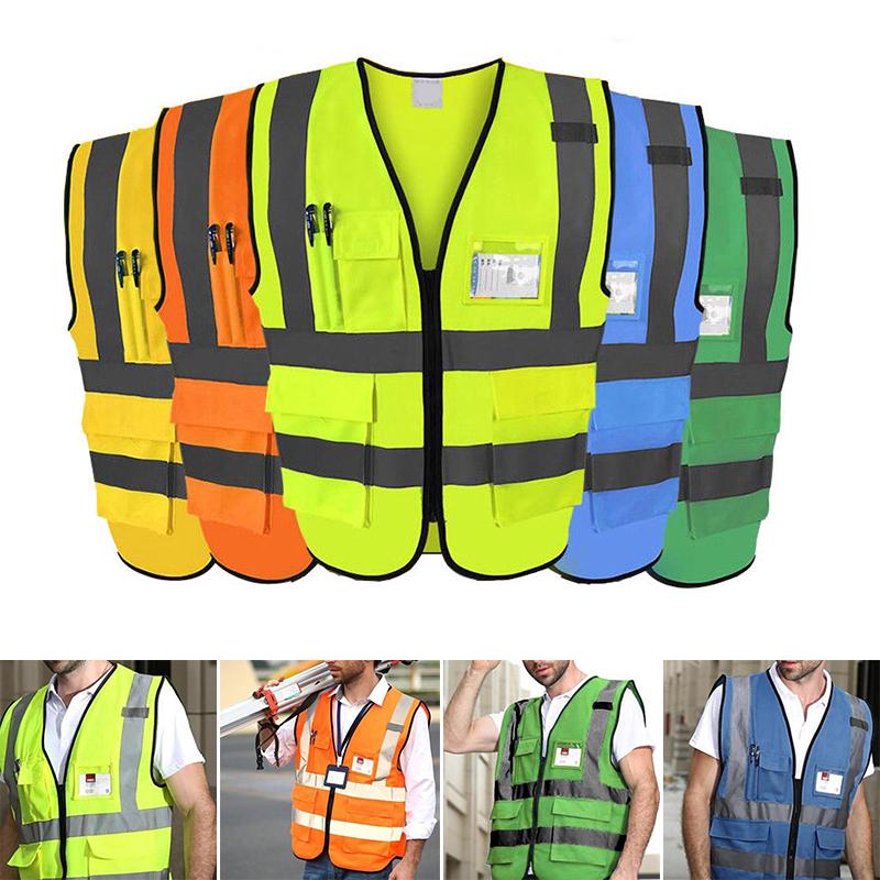 Safety Vest Reflective Jacket Security Waistcoat Warp Safe Chemical Clothes Vest