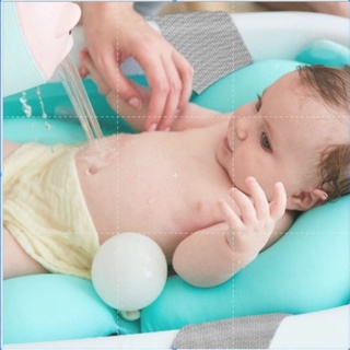 Foldable Cushion Bath Tub Support Cushion Baby Shower Anti-Slip Bathtub Soft Seat Bath Bed Floating Mat Only Cushion