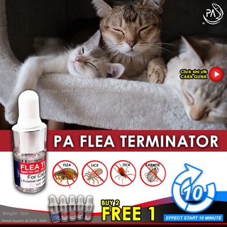 PA Flea Terminator spot on remove flea tick lice earmite for Pet Cat and dog Hapus kutu Haiwan Kitten Kucing dan Anjing (1)