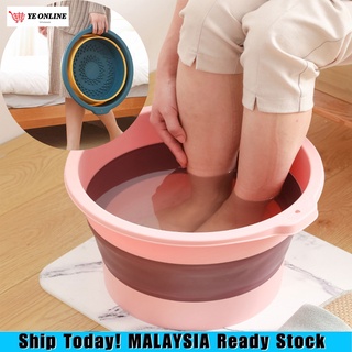 Foldable Round Foot Bath Spa Soak Massage Bucket Healthy Relaxing Space Safe Kitchen Pail 折叠圆桶