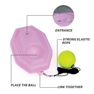 Tennis Trainer Rebound Ball-Solo Tennis Trainer Equipment with 2 Long Rope Tennis Balls