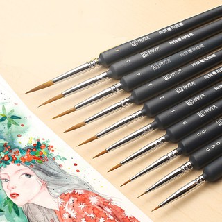 Professional Fine Hand-painted Hook Line Paint Brush Set Drawing Art Pen