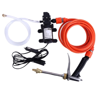 Car Washer Pump, High Pressure Car Washing Pump kit Car Cleaning Water Pump Portable Spray tool Washing Kit 130PS DC 12V 80W for Car Door Window Tire Cleaning