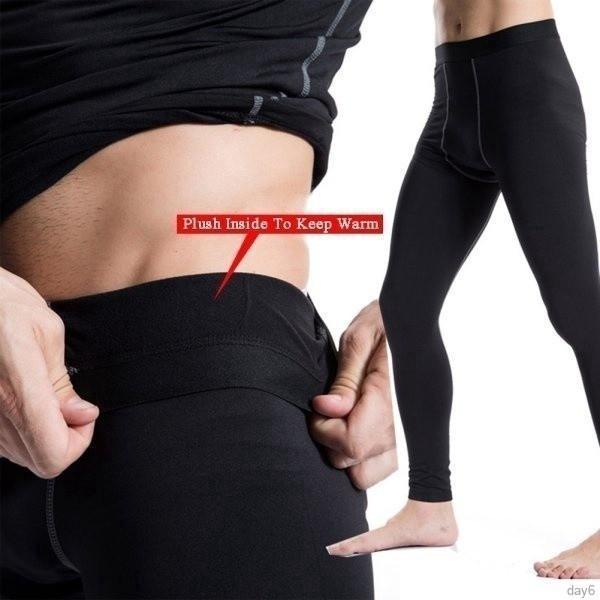 Men Winter Pants Base Layer Thick Thermal Quick Dry Long Trousers