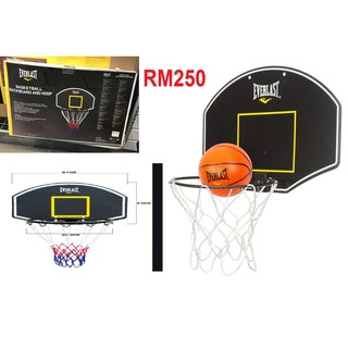 (READY STOCK) Everlast Basketball Board & Hoop UK BRAND ( INDOOR & OUTDOOR ) ( Set Bola Keranjang) RM250 (SD)