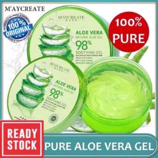 M‘AYCREATE Aloe Vera Gel 98% Facial Cream Soothing Moisture Replenishment Sun Repair Face Skin【Ready Stock】Fast Delivery